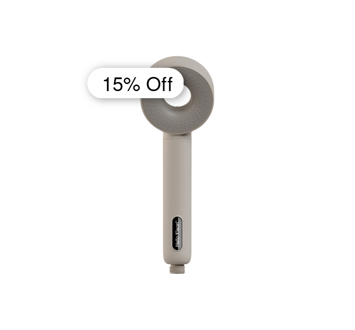 Hello Klean Shower Head Filter - Beige